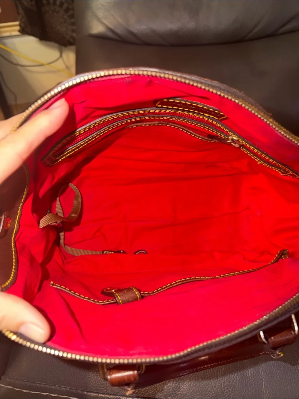 Dooney & Bourke Samba Satchel in Tan Pebbled Leather